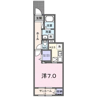 アンソレイエ．ＲＩＯ　Ｂ 102【管理NO：1-028463302-01020】 ★家具家電は申し込み後に搬入します 2026年09月下旬入居可能の物件画像