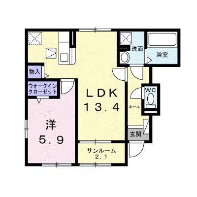 カプリコーン 101【管理NO：1-027350501-01010】 ★家具家電は申し込み後に搬入します★ ★2026年11月下旬入居可能★の物件画像