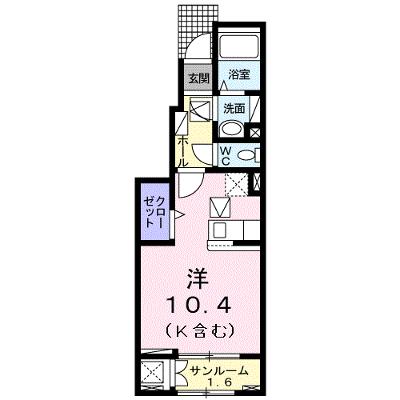 コンフォート末武中 102【管理NO：1-027325801-01020】 ★家具家電は申し込み後に搬入します★の物件画像