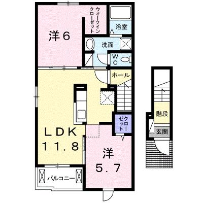 セレーノ　Ⅱ番館 201【管理NO：1-024237202-02010】 ★家具家電は申し込み後に搬入します★の物件画像