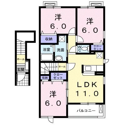 ヴィラ　カリーノ 202【管理NO：1-014814301-02020】 ★家具家電は申し込み後に搬入します★の物件画像