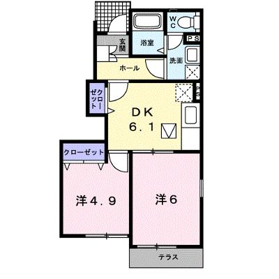サンパティークⅡ 101【管理NO：1-013655801-01010】 ★家具家電は申し込み後に搬入します★の物件画像