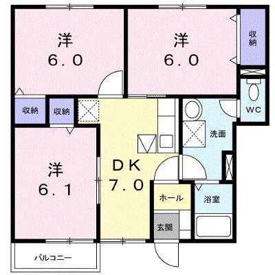 ソレアードⅡ 101【管理NO：1-010623402-01010】 ★家具家電は申し込み後に搬入しますの物件画像