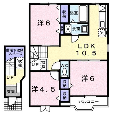サンビレッジＤ 205【管理NO：1-010045501-02040】 ★家具家電は申し込み後に搬入します★の物件画像