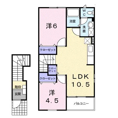 パストラルＢ 205【管理NO：1-012515302-02040】 ★家具家電は申し込み後に搬入します★の物件画像