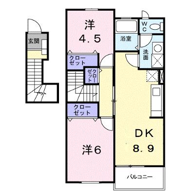 パレス　サンヒルズ　Ｂ 202【管理NO：1-011852302-02020】 ★家具家電は申し込み後に搬入しますの物件画像