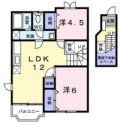 メルヴェイユーＳＡＫＵＲＡ．Ｂ 203【管理NO：1-010493102-02030】 ★家具家電は申し込み後に搬入しますの物件画像