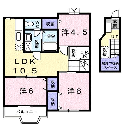 アメニティハイツ　Ｄ 203【管理NO：1-010227202-02030】 ★家具家電は申し込み後に搬入します★の物件画像