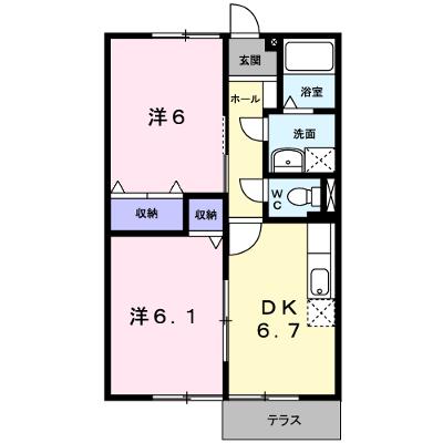ＨＯＮＥＹＨＯＭＥ　Ｂ 103【管理NO：1-007240101-01030】 ★家具家電は申し込み後に搬入しますの物件画像