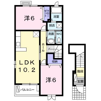 ディアコートＣ 201【管理NO：1-015986701-02010】 ★家具家電は申し込み後に搬入しますの物件画像