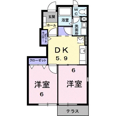 パレス　サンヒルズ　Ａ 101【管理NO：1-011852301-01010】 ★家具家電は申し込み後に搬入します★の物件画像