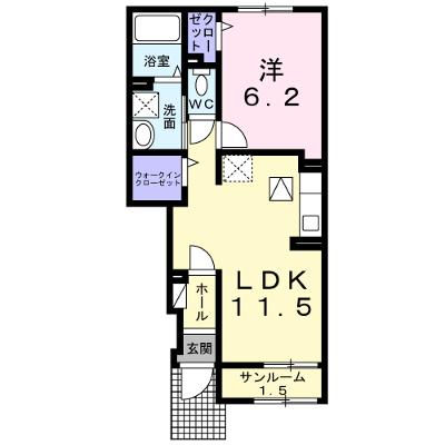シュバルツハウス防府 102【管理NO：1-028134801-01020】 ★家具家電は申し込み後に搬入します★の物件画像