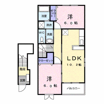 オアゾ　β 204【管理NO：1-012873302-02040】 ★家具家電は申し込み後に搬入します★の物件画像