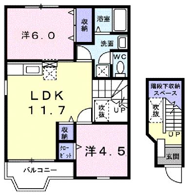 メゾン・ド・セリーヌ　Ⅳ 201【管理NO：1-012108302-02010】 ★家具家電は申し込み後に搬入しますの物件画像