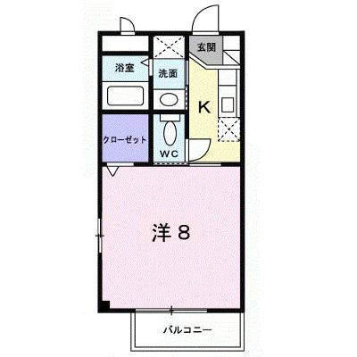アネックスＦ　Ａ 205【管理NO：1-011235601-02040】 ★家具家電は申し込み後に搬入しますの物件画像
