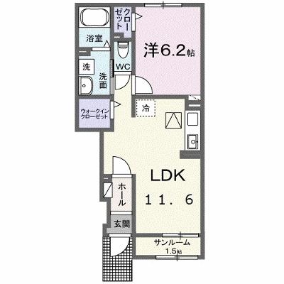 リコリス・アズ 105【管理NO：1-027249701-01040】 ★家具家電は申し込み後に搬入しますの物件画像