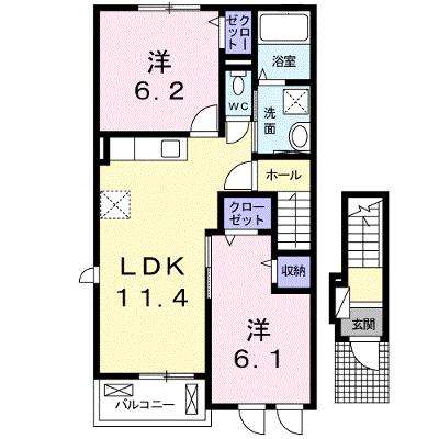 エルカーサ　Ⅲ 201【管理NO：1-019144101-02010】 ★家具家電は申し込み後に搬入します 2026年07月下旬入居可能の物件画像