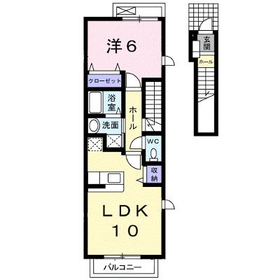 ヴァルム長府 201【管理NO：1-019047701-02010】 ★家具家電は申し込み後に搬入します 2026年07月中旬入居可能の物件画像