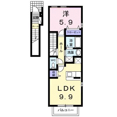 シャトレ　桜１ 201【管理NO：1-015597501-02010】 ★家具家電は申し込み後に搬入しますの物件画像