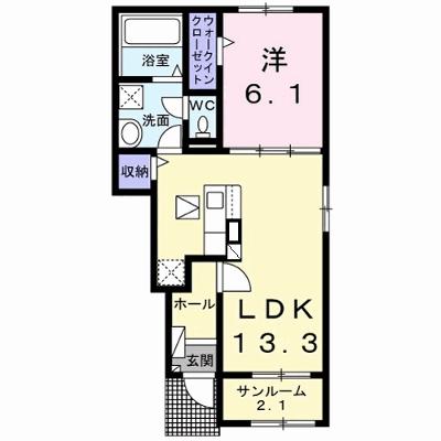 ボヌール金木犀　Ⅱ 106【管理NO：1-027359902-01050】 ★家具家電は申し込み後に搬入しますの物件画像