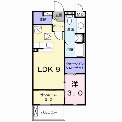 Ｃｌａｉｒ　Ｎ 102【管理NO：1-014979501-01020】 ★家具家電は申し込み後に搬入しますの物件画像