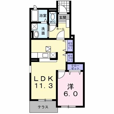ウッド　クリーク　テラスＣ 103【管理NO：1-014011603-01030】 ★家具家電は申し込み後に搬入しますの物件画像