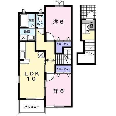 ペンサミエントＣ 203【管理NO：1-012748003-02030】 ★家具家電は申し込み後に搬入します★の物件画像