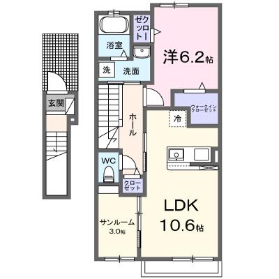 フィデール行橋Ａ 203【管理NO：1-027670901-02030】 ★家具家電は申し込み後に搬入します★の物件画像
