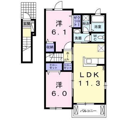 パストラル　レーンＢ 201【管理NO：1-020941802-02010】 ★家具家電は申し込み後に搬入します★の物件画像