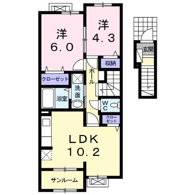 グランツⅢ 202【管理NO：1-020925403-02020】 ★家具家電は申し込み後に搬入します★ ★2026年09月上旬入居可能★の物件画像