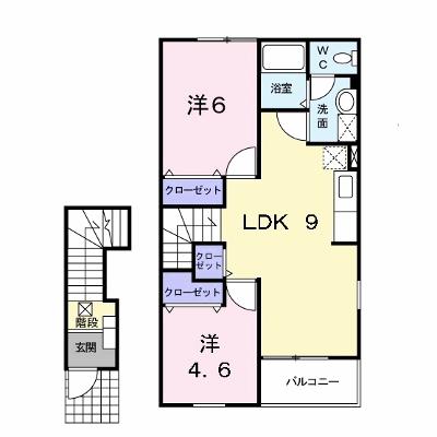 オードピュールⅠ 205【管理NO：1-011314901-02040】 ★家具家電は申し込み後に搬入します★の物件画像