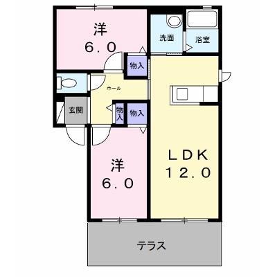 ヴィラ響　Ａ 102【管理NO：1-099404101-01020】 ★家具家電は申し込み後に搬入します★の物件画像