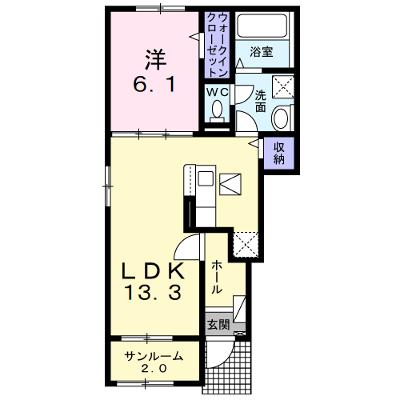 バランタイン　Ⅱ 101【管理NO：1-027006602-01010】 ★家具家電は申し込み後に搬入します★の物件画像