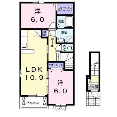 ロワンテール　Ⅱ 201【管理NO：1-022217302-02010】 ★家具家電は申し込み後に搬入します★の物件画像