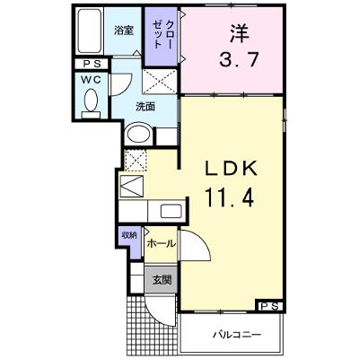 カーサＫ．Ｆ． 103【管理NO：1-015269601-01030】 ★家具家電は申し込み後に搬入します★ ★2026年10月下旬入居可能★の物件画像