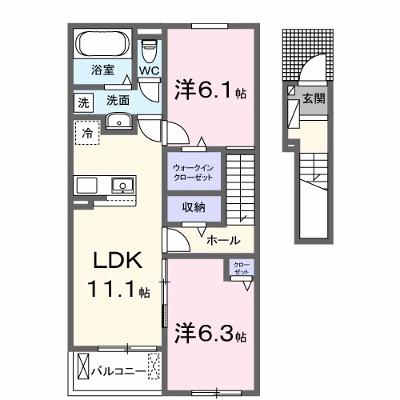 プリマベーラ 203【管理NO：1-028426601-02030】 ★家具家電は申し込み後に搬入します★の物件画像