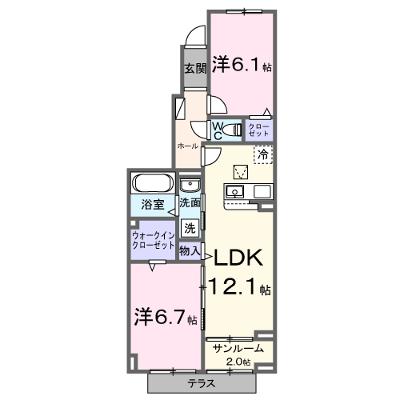 ロータス水巻２ 104【管理NO：1-028273702-01040】 ★家具家電は申し込み後に搬入します★ ★2026年08月下旬入居可能★の物件画像