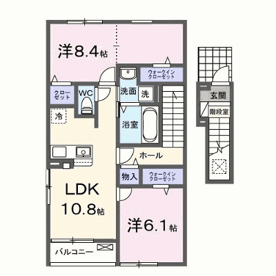 メゾンド・プチ・フルールⅩⅡ 205【管理NO：1-027673102-02050】 ★家具家電は申し込み後に搬入します★の物件画像