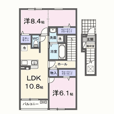 メゾンド・プチ・フルールⅩⅡ 204【管理NO：1-027673102-02040】 ★家具家電は申し込み後に搬入します★の物件画像