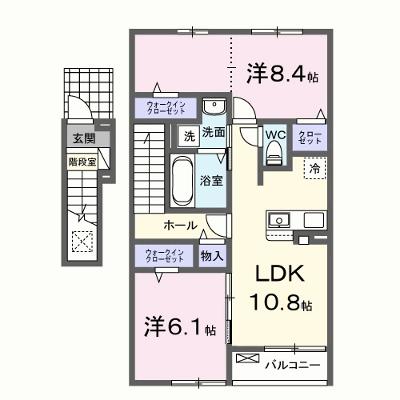 メゾンド・プチ・フルールⅩⅡ 202【管理NO：1-027673102-02020】 ★家具家電は申し込み後に搬入します★の物件画像