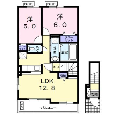 ラフィーネ 201【管理NO：1-025887001-02010】 ★家具家電は申し込み後に搬入します★の物件画像