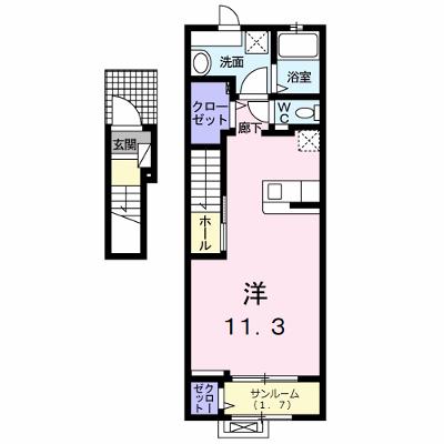 エバーステージⅤ 202【管理NO：1-024364601-02020】 ★家具家電は申し込み後に搬入しますの物件画像