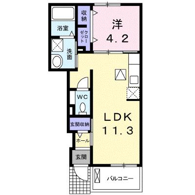 エスペランザ茶屋の原 103【管理NO：1-022091301-01030】 ★家具家電は申し込み後に搬入します★の物件画像
