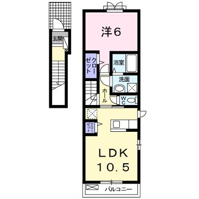 シャルム・コッティⅡ 201【管理NO：1-021418602-02010】 ★家具家電は申し込み後に搬入します★の物件画像