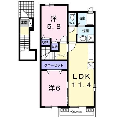 グラースシャルマン 201【管理NO：1-016115601-02010】 ★家具家電は申し込み後に搬入しますの物件画像