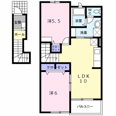 メゾン　ド　シャテーヌ　Ⅲ 202【管理NO：1-013941101-02020】 ★家具家電は申し込み後に搬入します 2026年07月上旬入居可能の物件画像