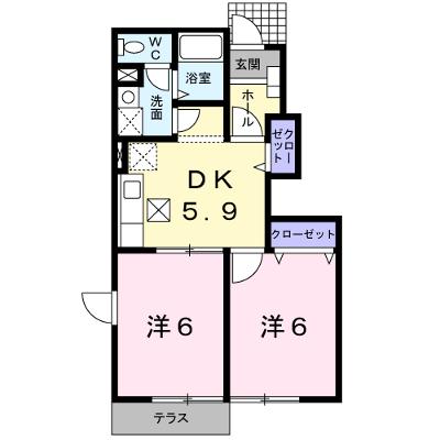 エヴァーグリーンＦ 103【管理NO：1-011706002-01030】 ★家具家電は申し込み後に搬入します★ ★2026年10月中旬入居可能★の物件画像