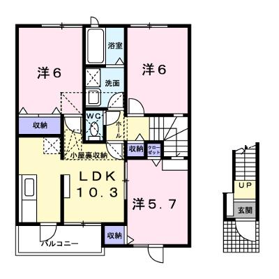 ヴァン・ティ・アン中の原Ｃ 203【管理NO：1-010975401-02030】 ★家具家電は申し込み後に搬入します★の物件画像