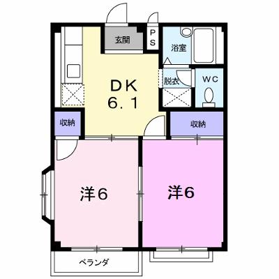 シャルダンⅠ 203【管理NO：1-004146001-02030】 ★家具家電は申し込み後に搬入します★の物件画像
