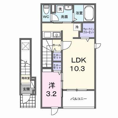 ボン　シャオンスⅡ 204【管理NO：1-027749302-02040】 ★家具家電は申し込み後に搬入します 2026年08月中旬入居可能の物件画像